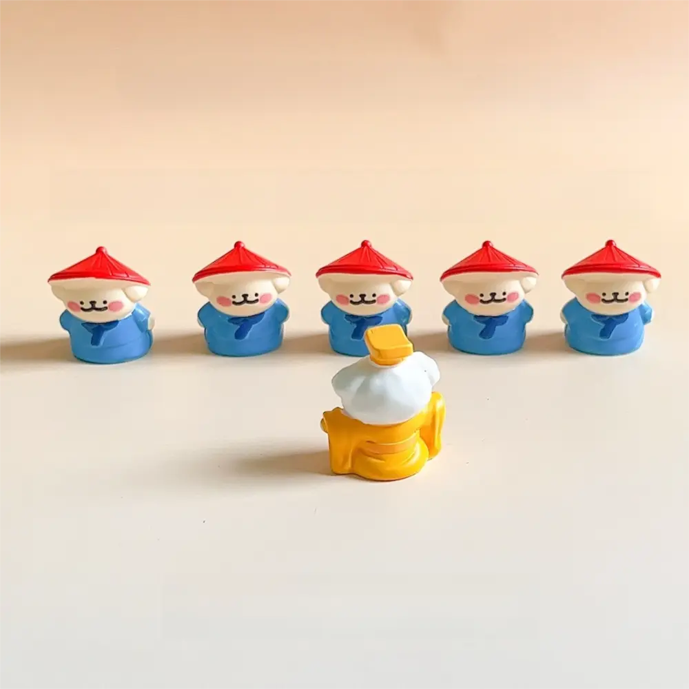 1/3/5/6pcs Emperor Desktop Ornament Handmade Craft Desktop Display Miniature Ornament Mini Resin Puppy Dog Figurine