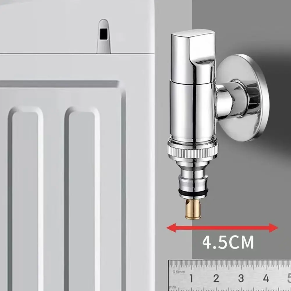 Metal Washing Machine Faucet Valve Wall Mounted Multi-function Faucet Automatic Water Stop Valve One Into One Out Dual Control
