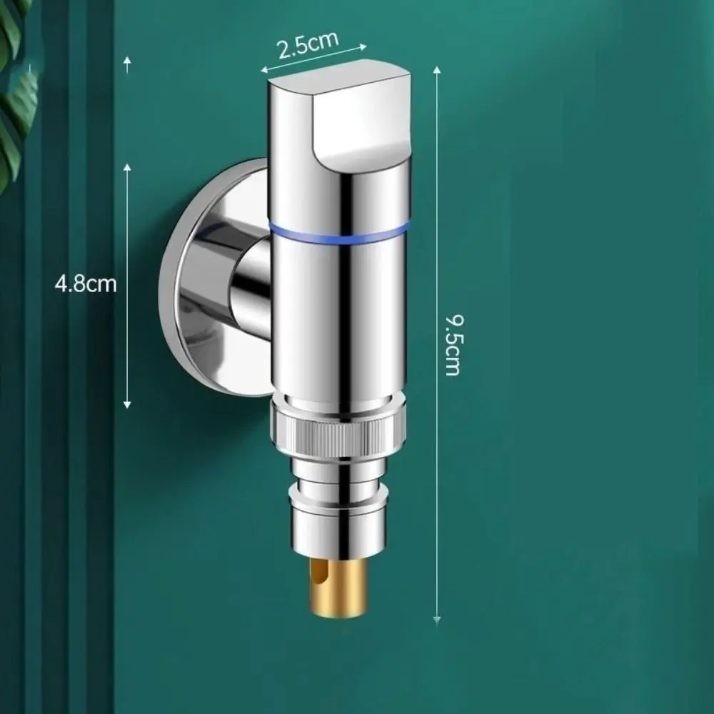 Metal Washing Machine Faucet Valve Wall Mounted Multi-function Faucet Automatic Water Stop Valve One Into One Out Dual Control