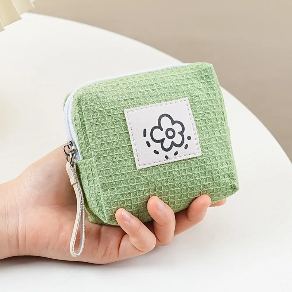 Portable Flowers Coin Purse Large Capacity Multipurpose Small Storage Bag Makeup Bag Women Girls