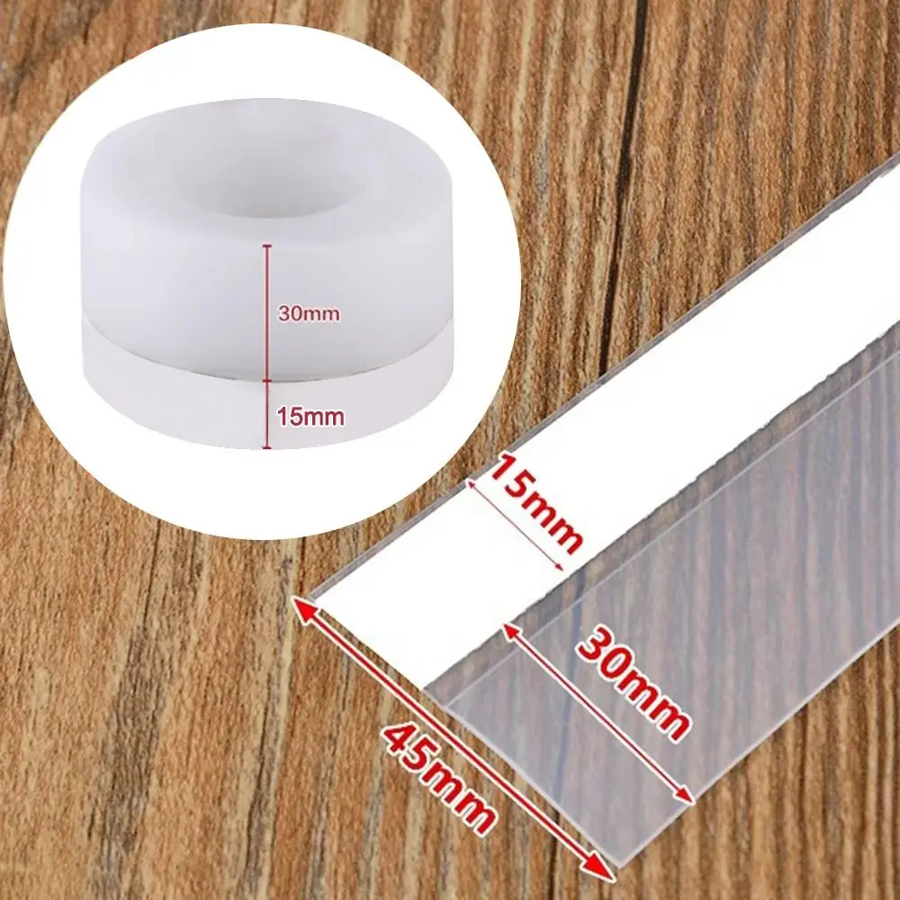 Sound Insulation Self-adhesive Door Window Seal Windproof Warm Silicone Rubber Door Bottom Sealing Strip Cuttable 1/3m