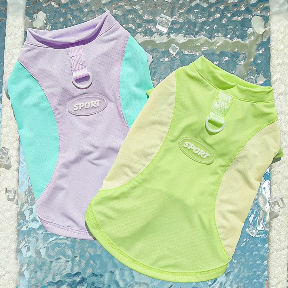 Breathable Mesh Vest Pet Clothes Ice Silk Cooling Puppy Jumpsuit Quick Drying Summer Pet Costume Summer