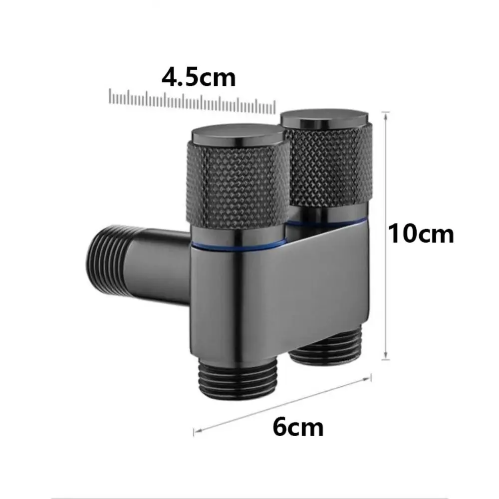 New Alloy Washing Machine Faucet 1 In Two Out Triangle Valve Toilet Triangle Valve G1/2 Kitchen Sink Faucet Kitchen