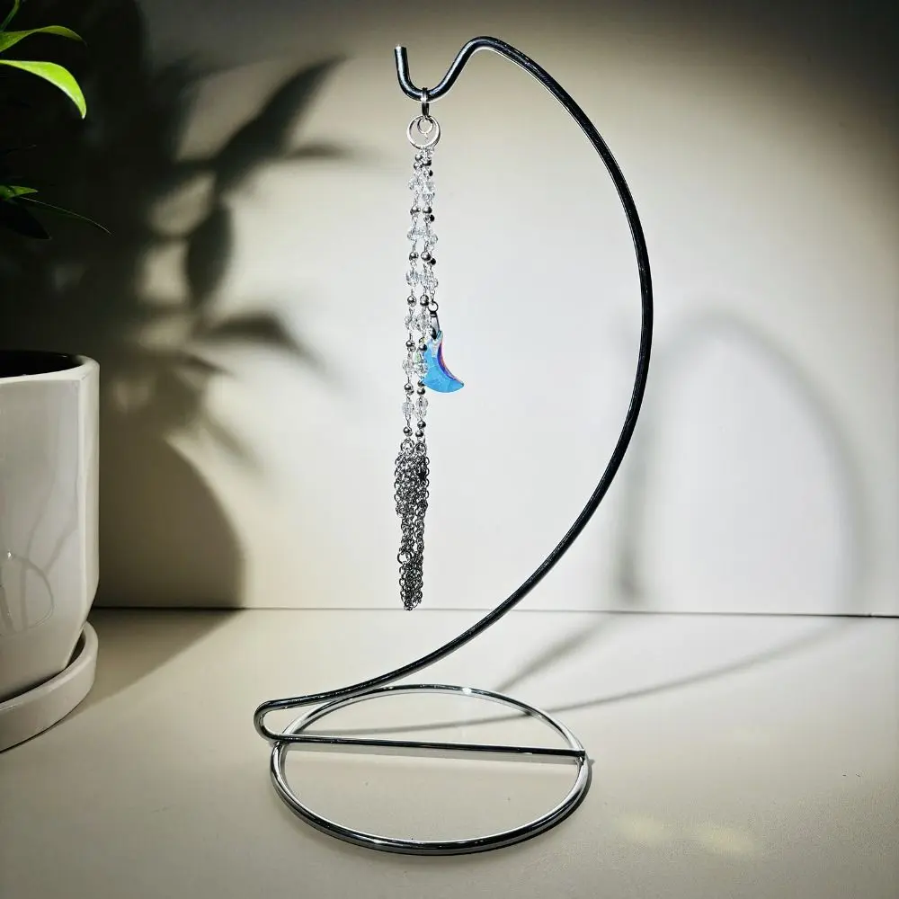 New with Display Stand Crystal Holder Cage Stainless Steel Gold Color Home Decoration Crafts Interchangeable Stone Holder
