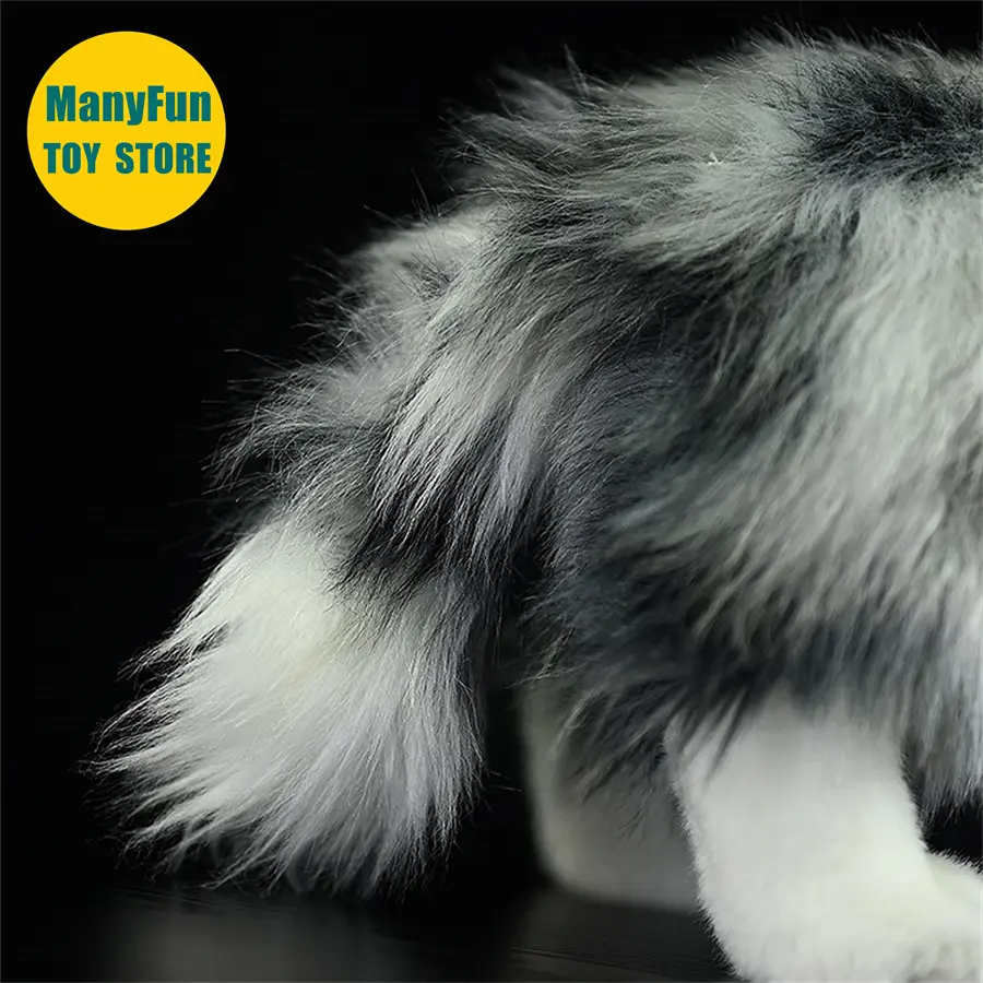 Merle Border Collie Plush Toy High Fidelity Merle Collie Plushie Sheep Dog Peluche Lifelike Stuffed Animals Simulation Doll Kids