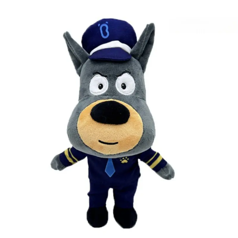 New Sheriff Labrador Dog Plush Toy Security Sergeant Labrador Wolf Dog Cartoon Doll Boys Girls Soft Stuffed Toys Children Gift