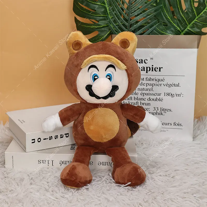 Game Mario Cartoon Plush Toy Raccoon Mario Wario Waluigi Plush Doll Mario Soft Stuffed Animal Doll Birthday Gifts