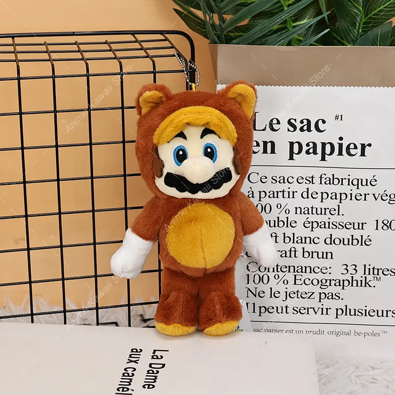 Game Mario Cartoon Plush Toy Raccoon Mario Wario Waluigi Plush Doll Mario Soft Stuffed Animal Doll Birthday Gifts