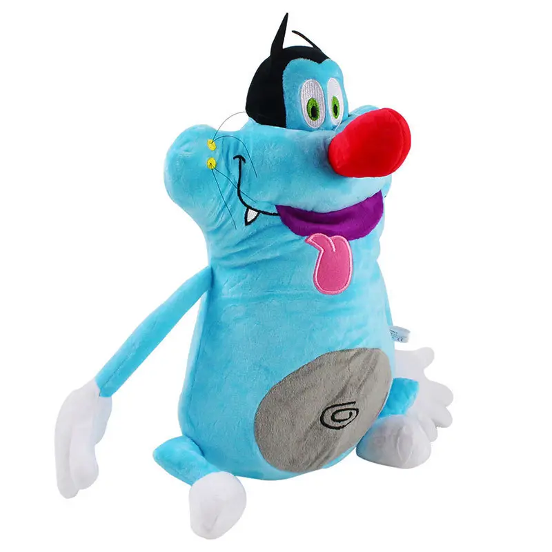 40cm funny design France Cute Cartoon Oggy Cockroaches Plush Toy Fat Cat Oggy Stuffed Animal Doll Anime Plush Toy