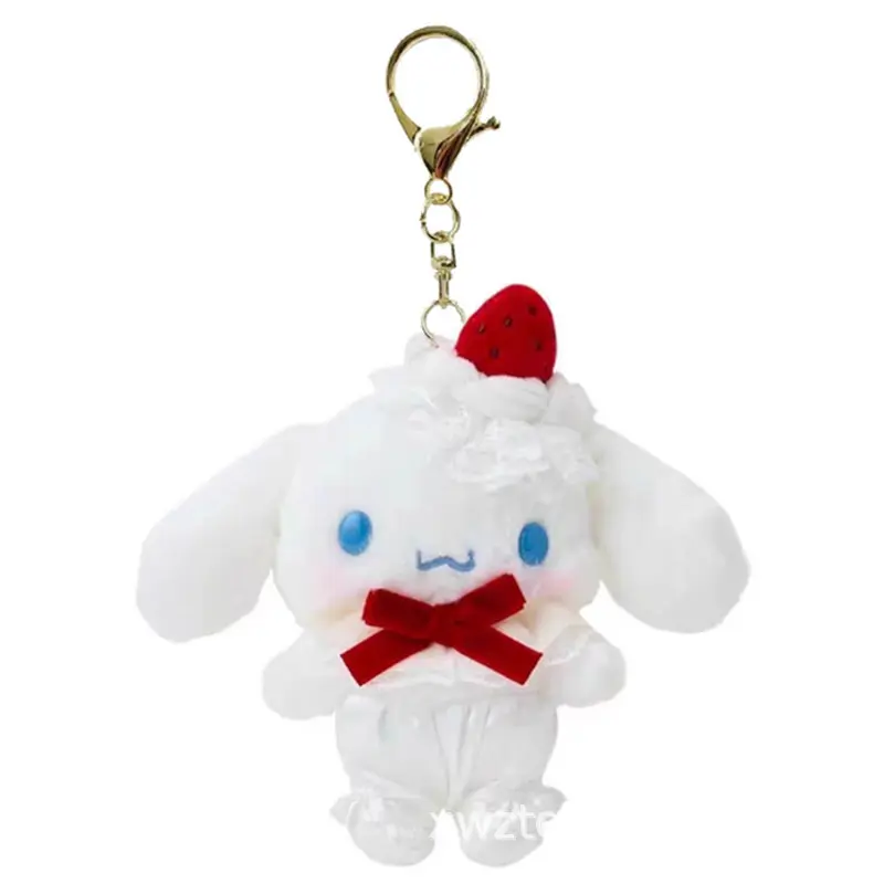 Cute My Melody Kuromi Cinnamoroll Hello Kitty Plush Toys Pendant Keychain Doll Birthday Gifts