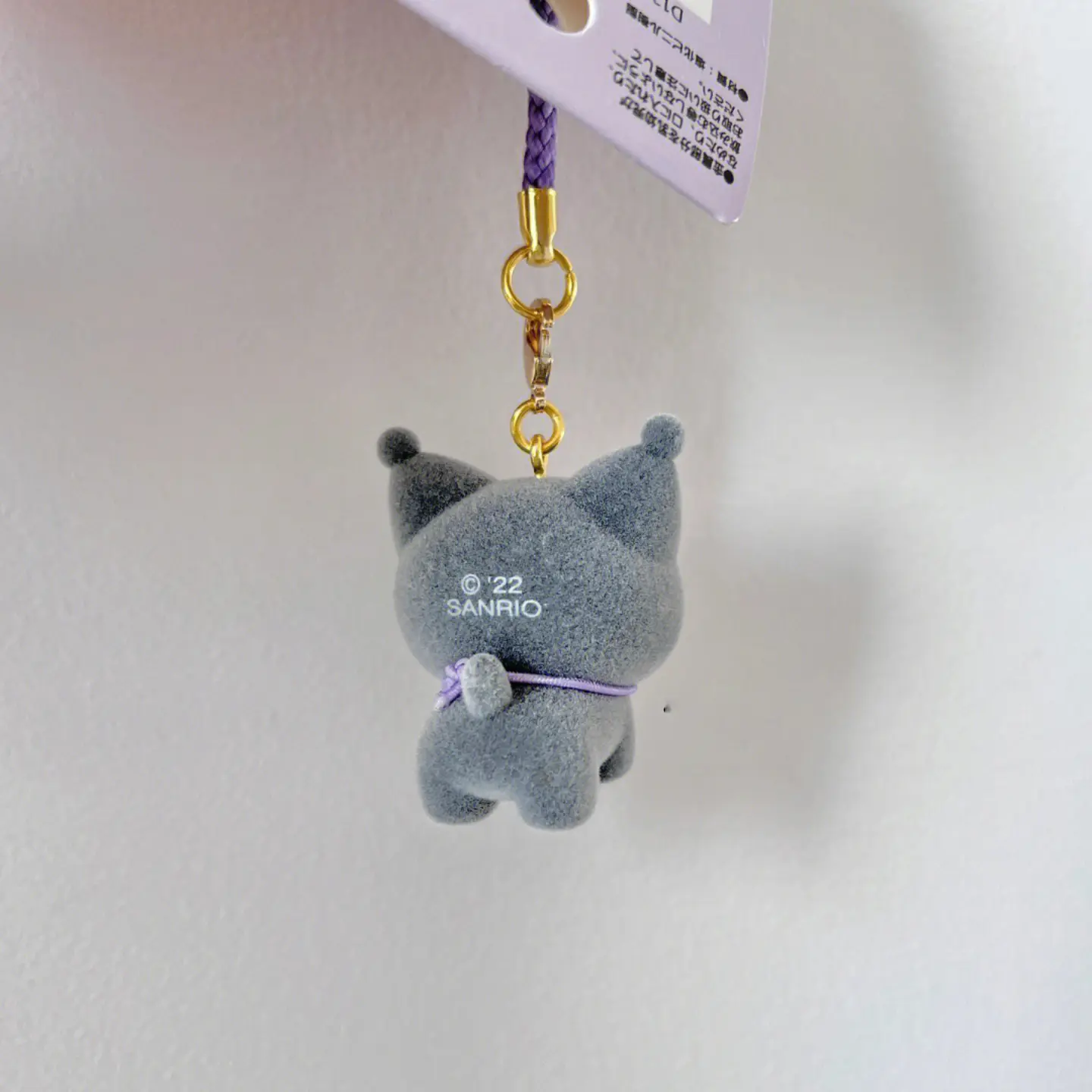 Kuromi Toy Keychains Flocked Doll Pendant Kawaii Anime Phone Chains Cartoon Keyring Accessories Birthday Gift for Friends