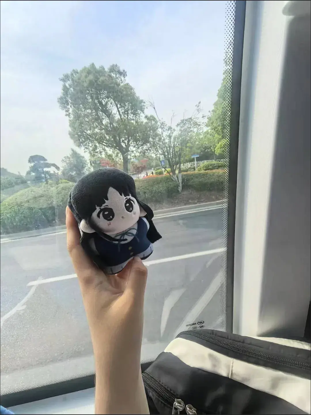 Anime K-ON Cosplay Hirasawa Yui Akiyama Mio Soft Adorable 10cm Cute Knapsack Pendant Plush Keychain Gifts