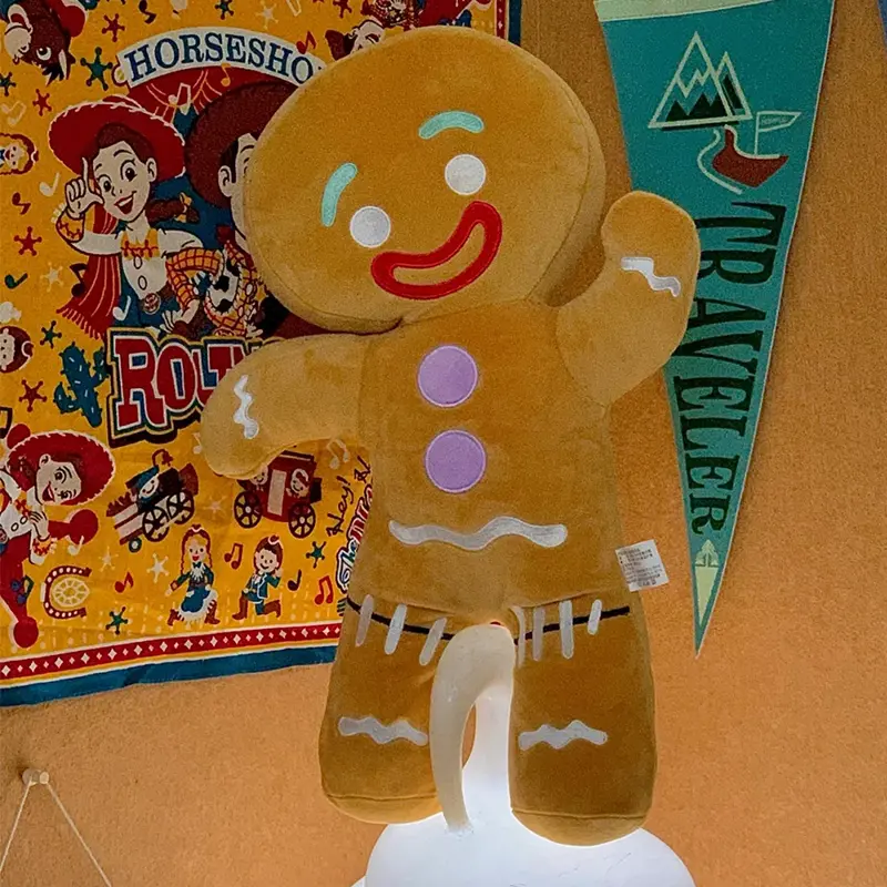 Cartoon Gingerbread Man Plush Toy Biscuit Peluche Stuffed Cookie Soft Doll Room Decoration Birthday Gifts
