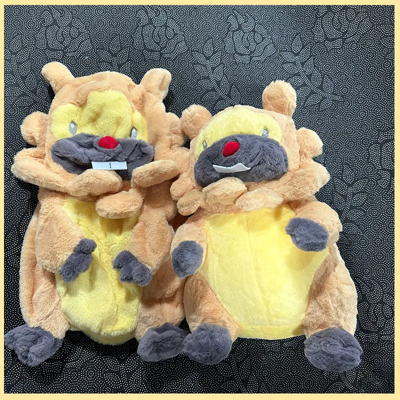 Pokemon Bidoof Plush Toys Shell Pokémon Anime Plushie Unfilled Huge 35-70cm Kawaii Semi-finished Leather Holster Gifts Childrens