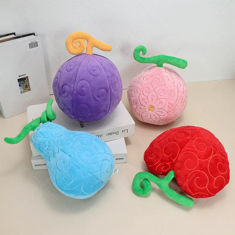 One Piece Devil Fruit Plush Toy Anime Robin Flower-Flower Luffy Gum-Gum Chopper Op-Op Edward Teach Tremor-Tremor Stuffed Peluche