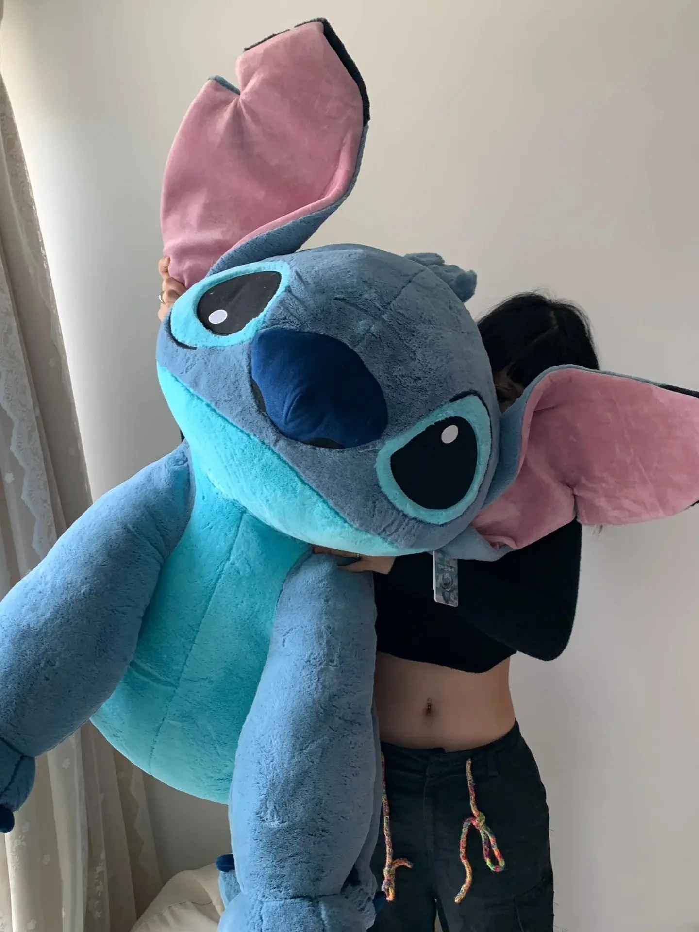 110cm Disney Giant Size Lilo&Stitch Plush Stuffed Animal Doll Cartoon Couple Sleeping Pillow Softmaterial  Christmas Toys Gifts