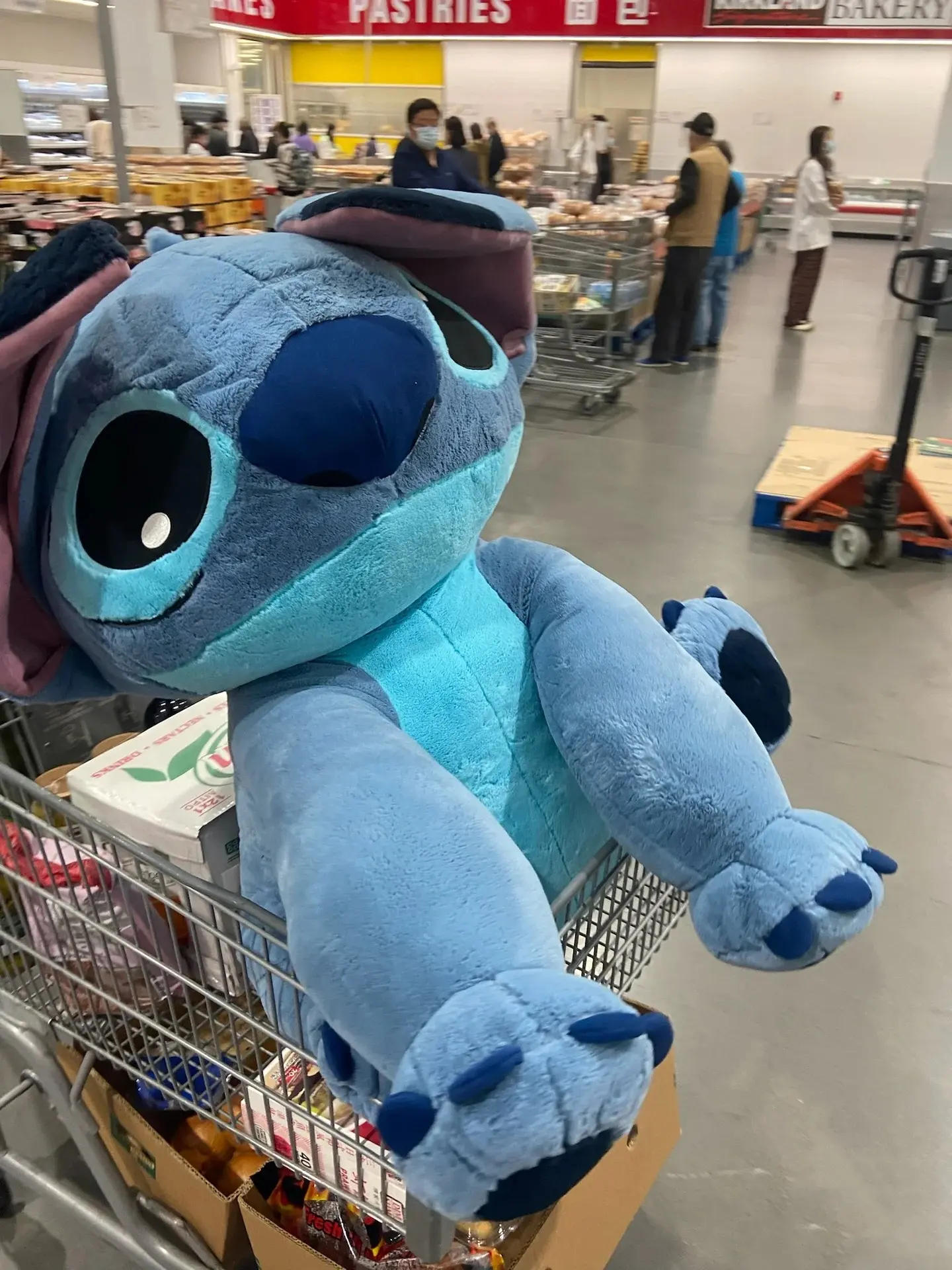 110cm Disney Giant Size Lilo&Stitch Plush Stuffed Animal Doll Cartoon Couple Sleeping Pillow Softmaterial  Christmas Toys Gifts