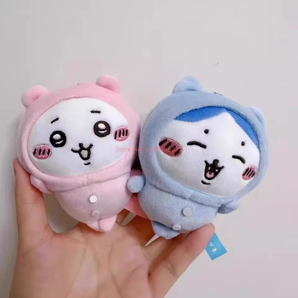 Chiikawa Anime 10cm Plush Keychain Cute Usagi/Hachiware Pendant Figure Bag Decor Ornament for Fans Birthday Gift