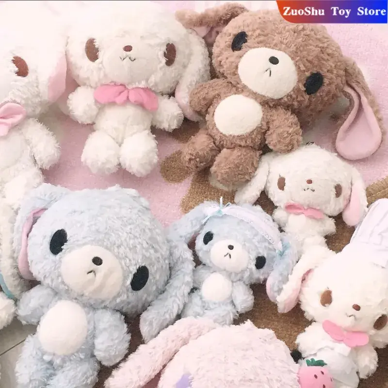 Kawaii Sugarbunnies Mascot Plush Keychain Shirousa Kurousa Cute Sweet Keychains Chain Keyring Keyholder Bag Pendant Toy Doll