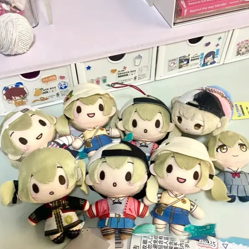 New Project Sekai 10cm Doudou Eye Nunu Body AZUSAWA KOHANE Cotton Doll HOSHINO ICHIKA Cute Cartoon Plush Pendant Keychain Gift
