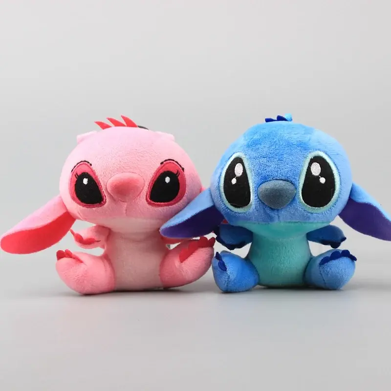 10Pcs/Lot Cute Cartoon Lilo and Stitches Small Pendant Plush Toy,4" 10CM Kawaii Plush Keychain Kids Best Chirstmas Gift Toys