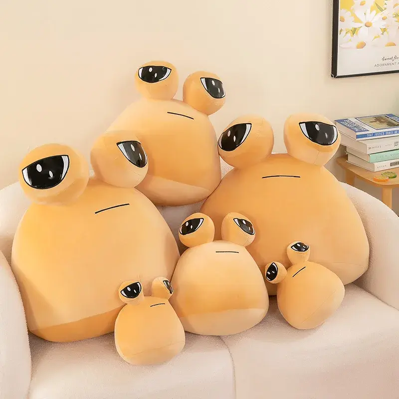 30/40/55cm My Pet Alien Pou Big Size Plush Toy Kawaii Alien Pet Dolls Cute Pou Stuffed Toys Soft Pillow Animal Gifts for Kids
