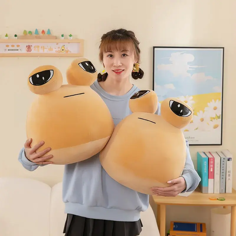 30/40/55cm My Pet Alien Pou Big Size Plush Toy Kawaii Alien Pet Dolls Cute Pou Stuffed Toys Soft Pillow Animal Gifts for Kids