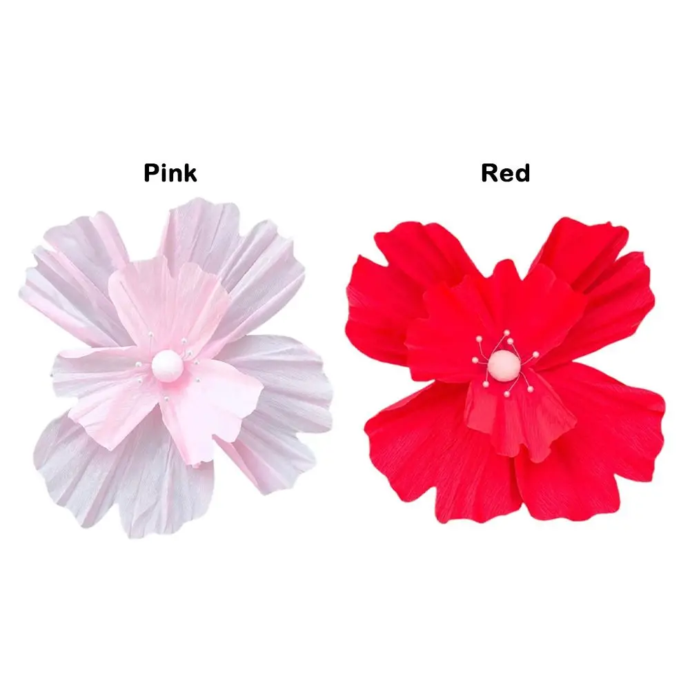 NEW 3D Wedding Decoration Pleated Design 50CM Wrinkled Paper Flower Giant Window Display Pleated Floral Arrangement Party Supply