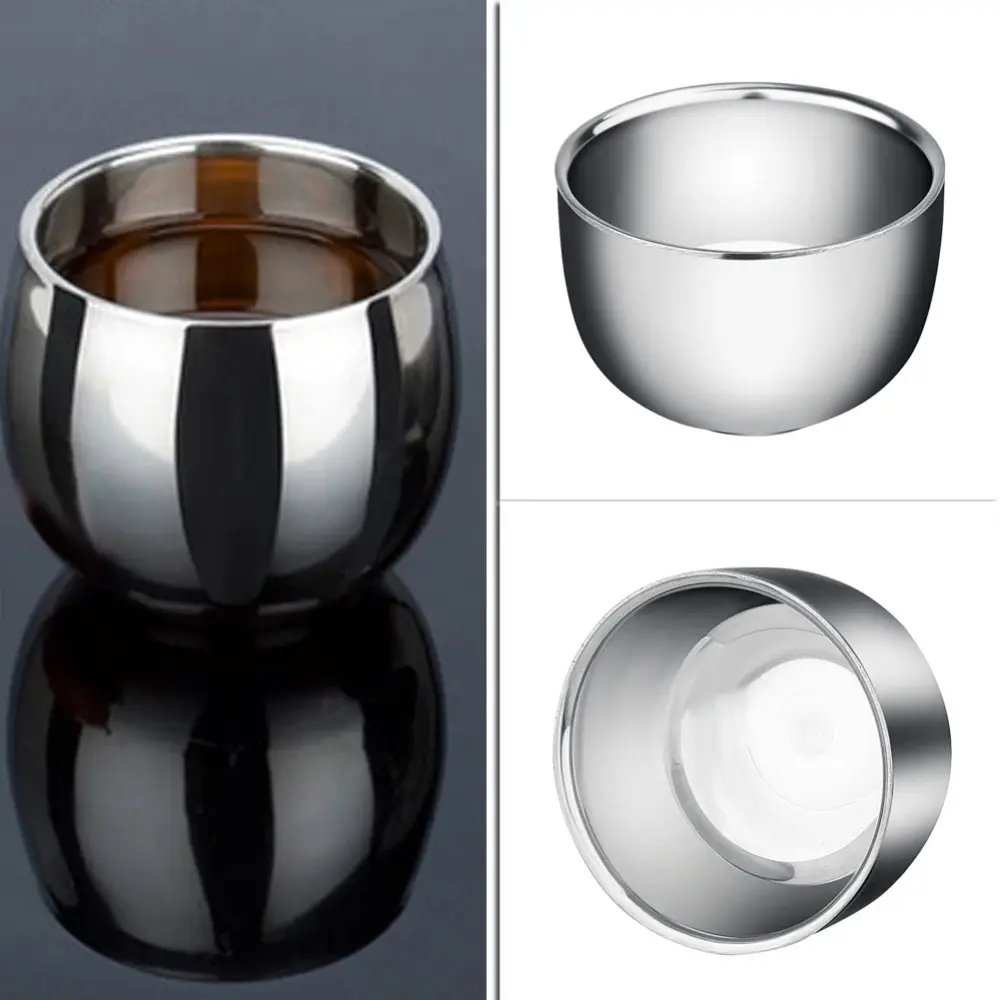 High Quality 100/150 ML Stainless Steel Cup Thicken Double Layer Beer Cup Smooth Espresso Coffee Cup