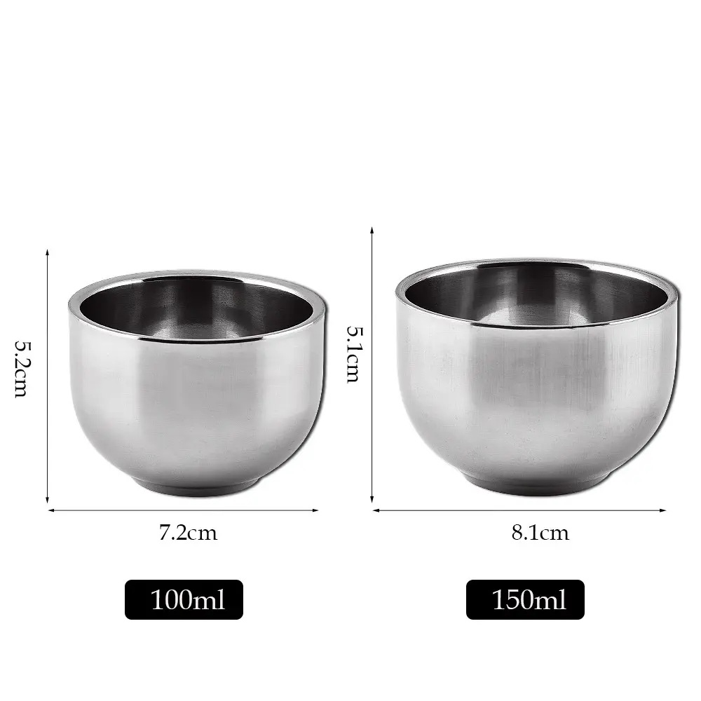 High Quality 100/150 ML Stainless Steel Cup Thicken Double Layer Beer Cup Smooth Espresso Coffee Cup