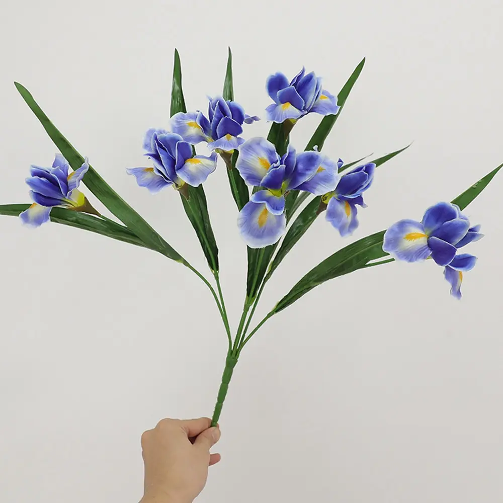 Multicolor Iris Artificial Flower Scene Model Photo Props Faux Flower Real Touch Simulation Fleur-de-lis Flower Desktop Ornament