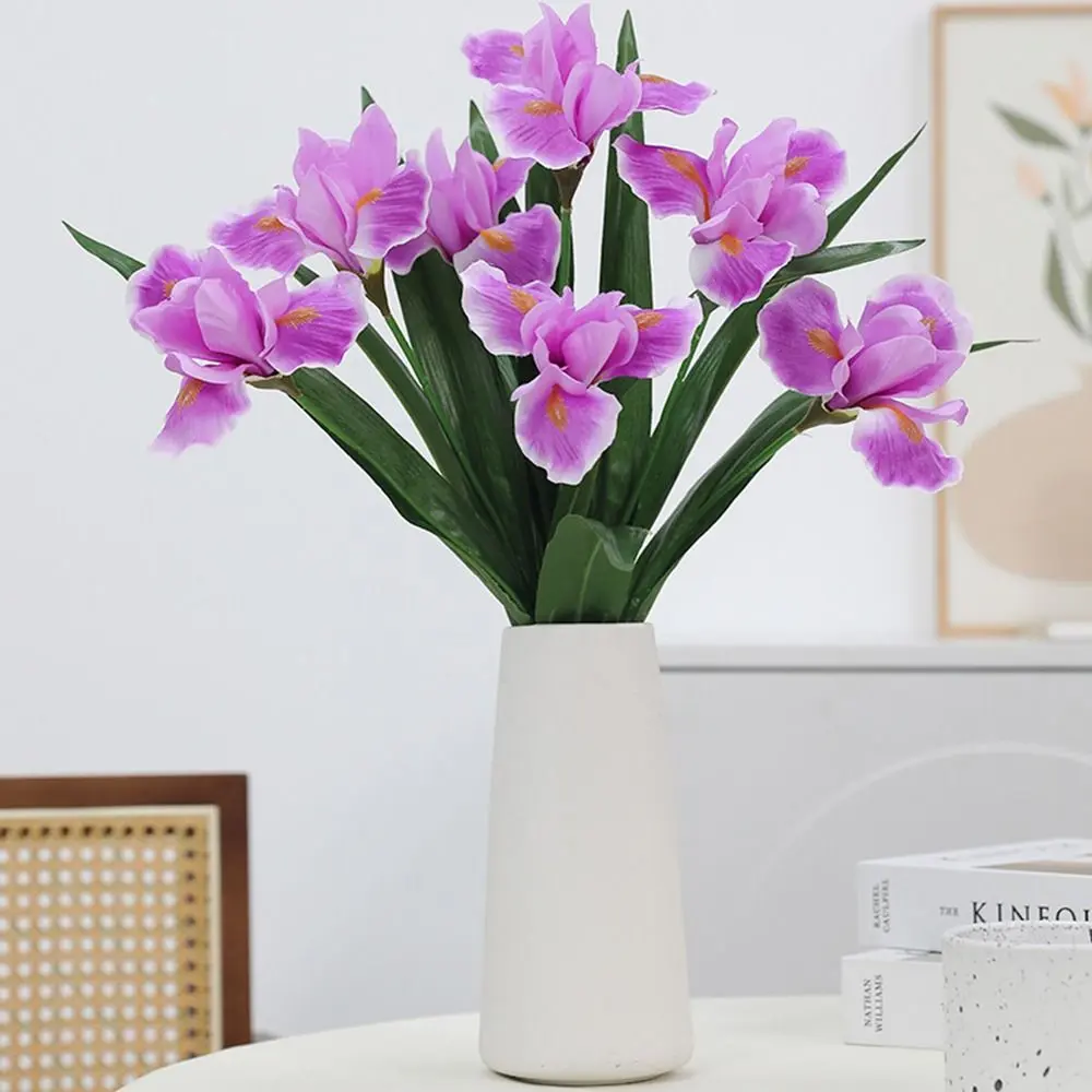 Multicolor Iris Artificial Flower Scene Model Photo Props Faux Flower Real Touch Simulation Fleur-de-lis Flower Desktop Ornament