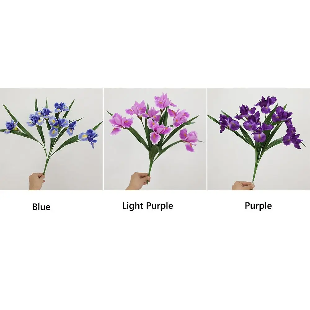 Multicolor Iris Artificial Flower Scene Model Photo Props Faux Flower Real Touch Simulation Fleur-de-lis Flower Desktop Ornament