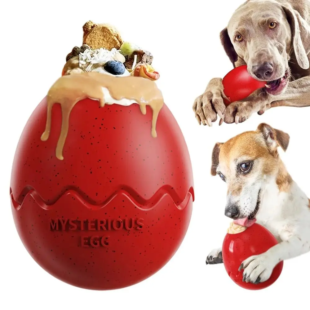 Interesting Release Anxiety Dinosaur Eggs Slow Feeder Bite-resistant Relieve Boredom Dog Food Dispenser Dog Chew Toy Puppy