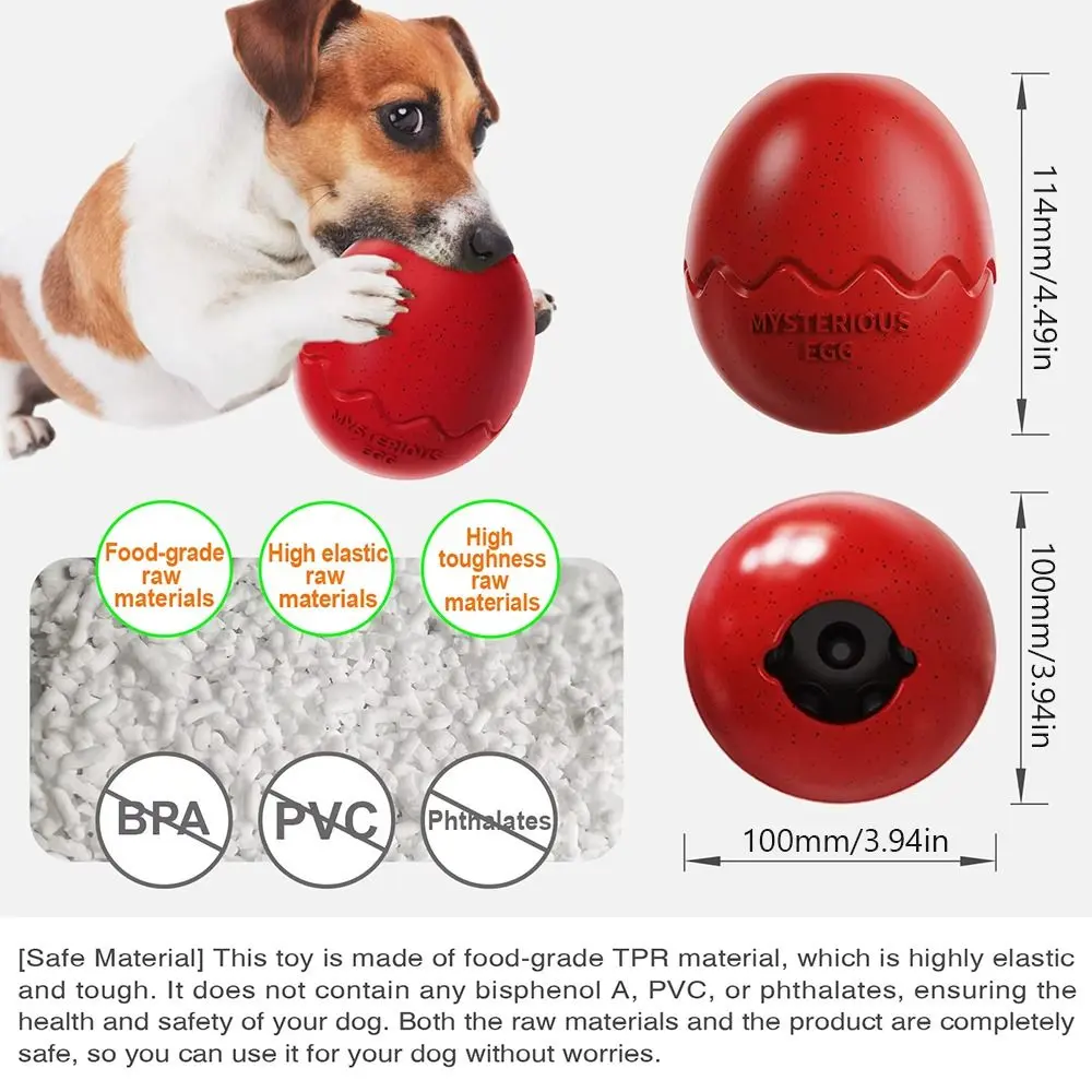 Interesting Release Anxiety Dinosaur Eggs Slow Feeder Bite-resistant Relieve Boredom Dog Food Dispenser Dog Chew Toy Puppy