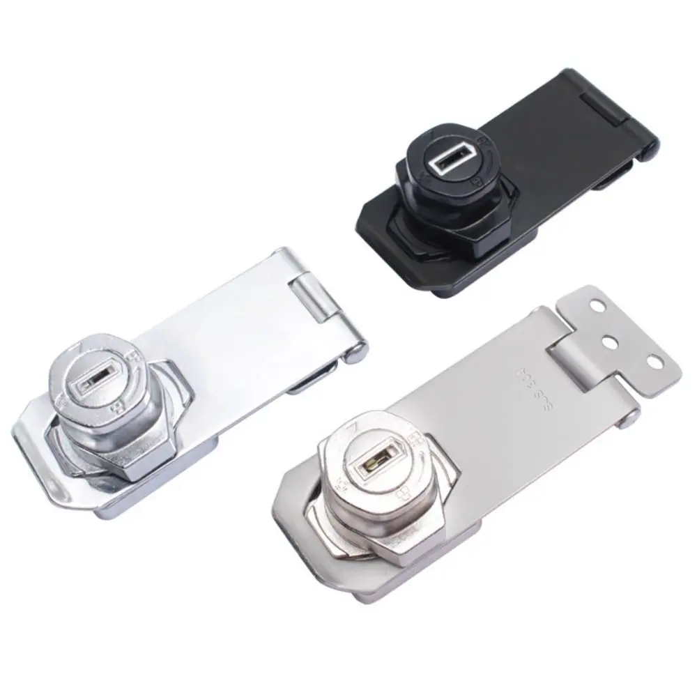 New Zinc Alloy Door Lock Buckle with Keys Self Locking Drawer Locks Hardware 4inch Padlock Cupboard