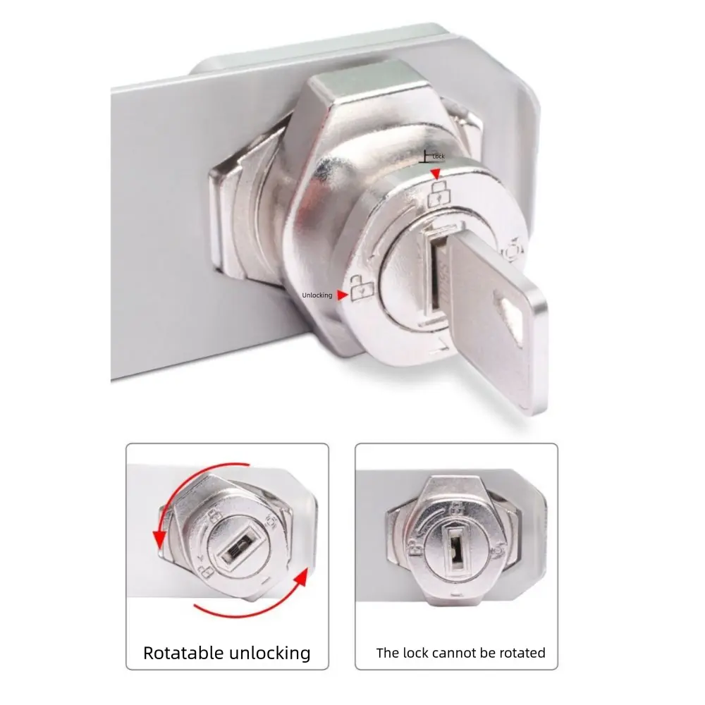 New Zinc Alloy Door Lock Buckle with Keys Self Locking Drawer Locks Hardware 4inch Padlock Cupboard