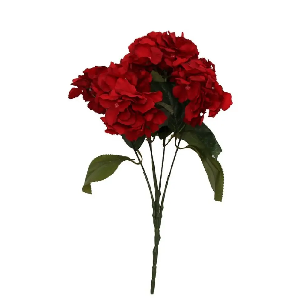Decorative 5 Heads Artificial Hydrangea Flower Silk DIY Fake Hydrangea Bouquet Bridal Bouquet Wedding Floral Arrangement