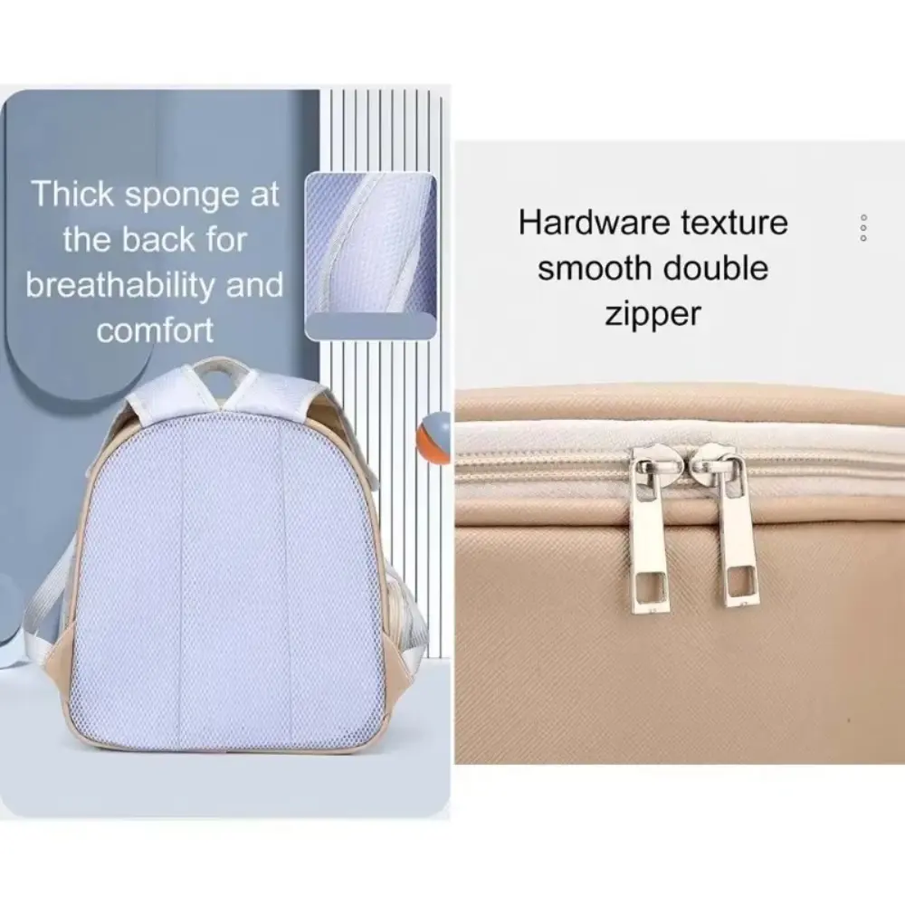 Durable Portable Cat Carrier Bag Transparent Design PU Pet Carrier Breathable Mesh Pet Travel Backpack Pet Supplies