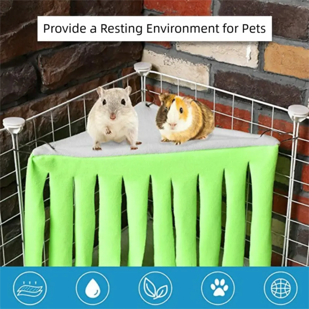 Cozy Tassel Strip Hamster Hideout Tent Breathable with Buckle Hamster Hanging Bed Washable Soft Hideaway Toy for Guinea Pig