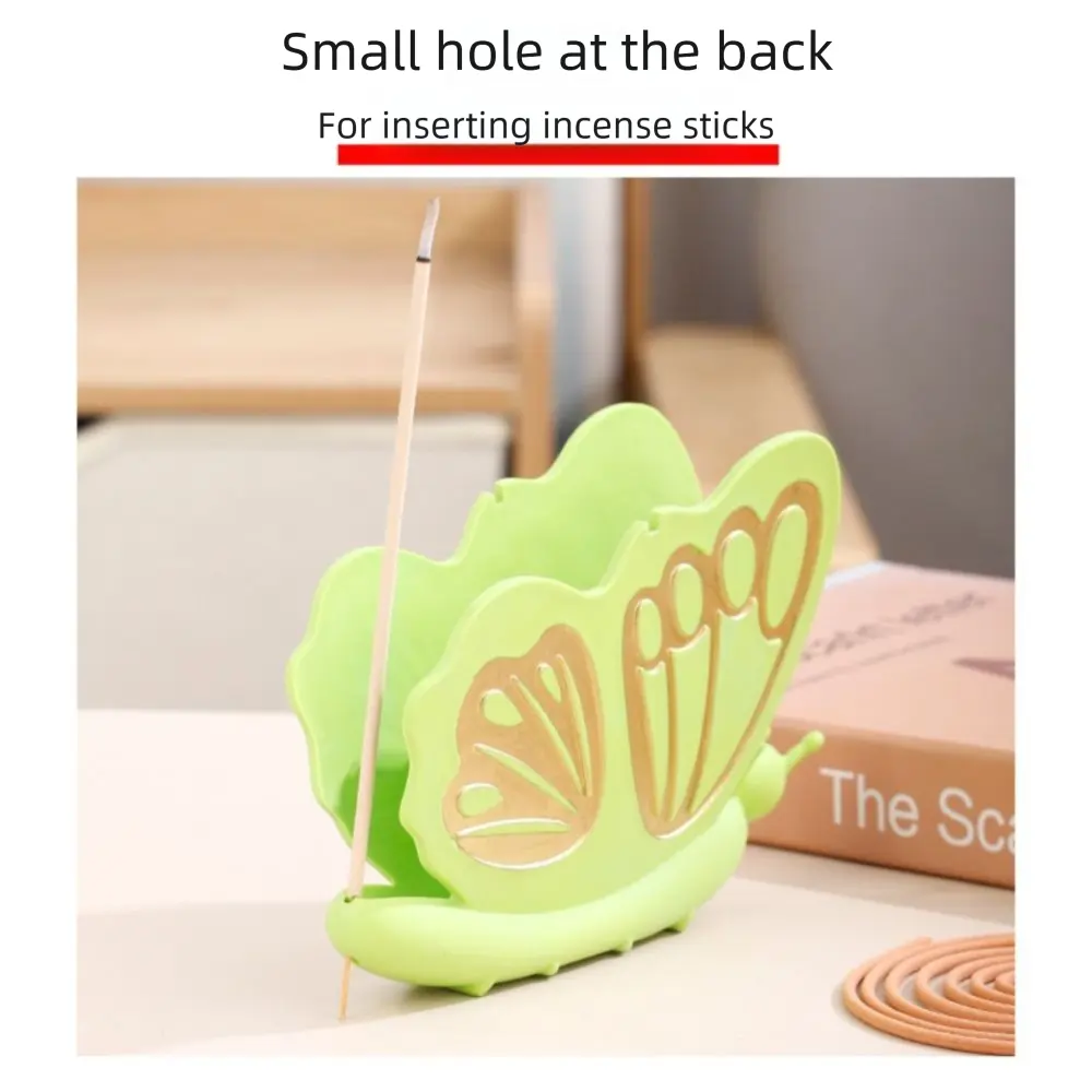 Butterfly Shape Mosquito Coil Holder Tail Hole Detachable Hook Mosquito Repellent Rack Deepened Thickened Coil Frame Indoor