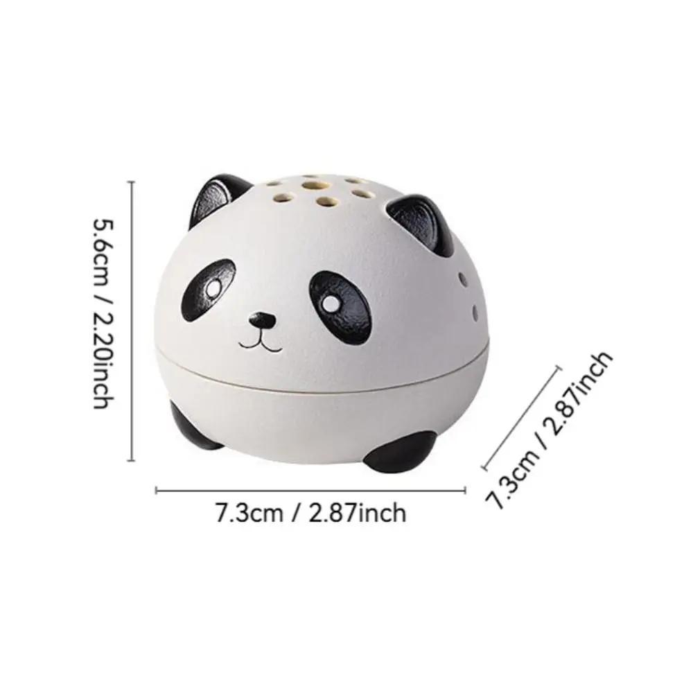 Cute Panda Mosquito Incense Rack Ceramic Anti Scalding Mosquito Coil Holder Portable Sandalwood Incense Burner