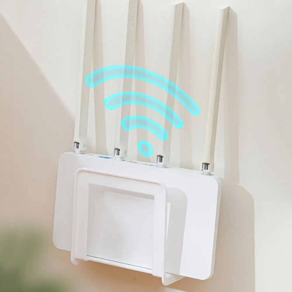 Multi-purpose Wall Mounted Router Bracket Punch-free Wall Hanging Router Storage Rack Durable Stable Power Strip Organizer
