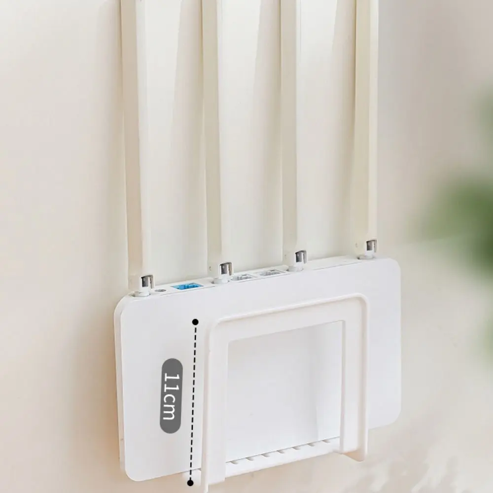 Multi-purpose Wall Mounted Router Bracket Punch-free Wall Hanging Router Storage Rack Durable Stable Power Strip Organizer