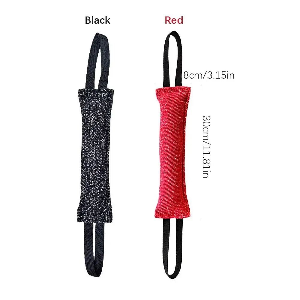 Polyester Dog Training Bite Stick Bite Resistant Soft Dog Teeth Grinding Cleaning Stick Double Handle Puppy Pillow
