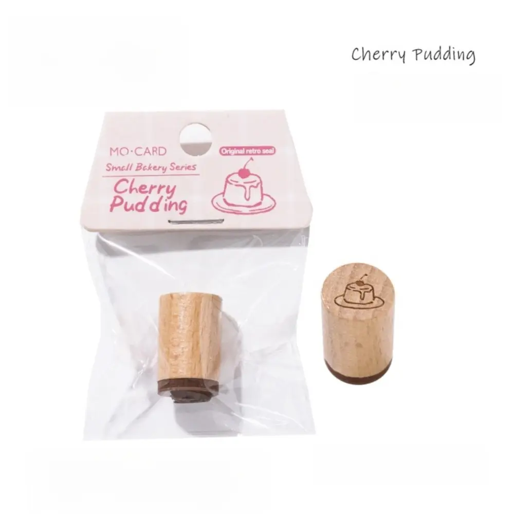 Cute Vintage Coffee Bread Stamp Rubber Bottle Shape Wooden Stamp Scrapbooking Seal Student