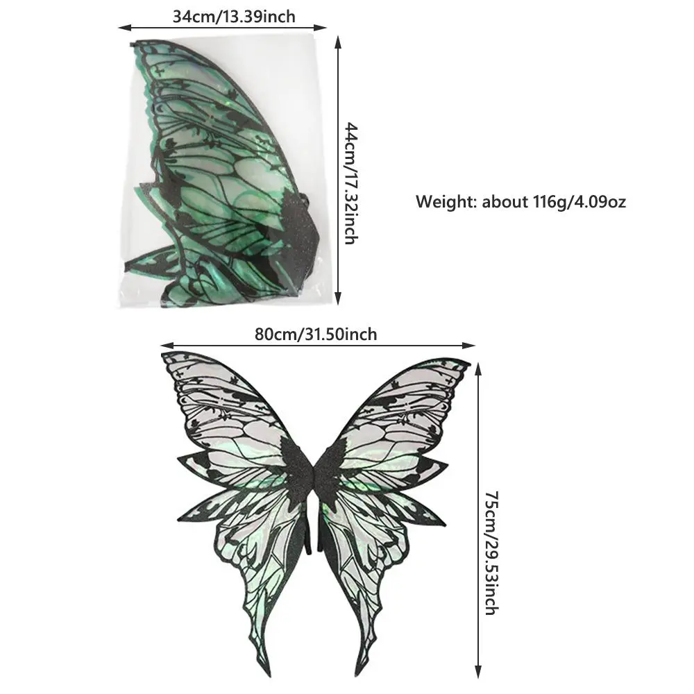 Magical Lightweight Fairy Wings Colorful Sparkling Sparkling Angel Wings Durable Dress Up Wings for Women Girls