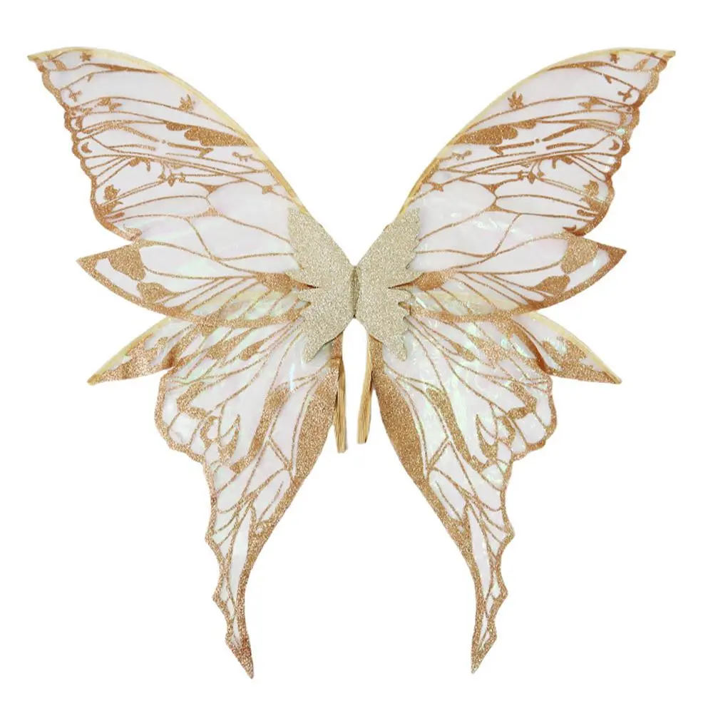 Magical Lightweight Fairy Wings Colorful Sparkling Sparkling Angel Wings Durable Dress Up Wings for Women Girls
