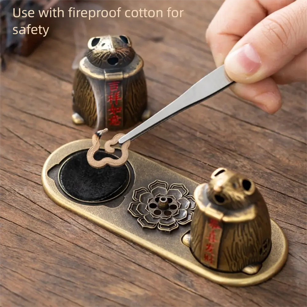 New Chinese Style Incense Burner Good Symbolism Vertical Incense Holder Zinc Alloy Accessories Incense Burning Home Decoration