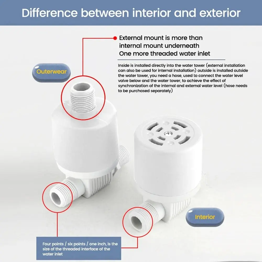 1Pcs Straight-Through Floating Ball Valve Inside Plug-in 1/2" 3/4" 1" Water Level Control Valve Male Thread Tank Valve